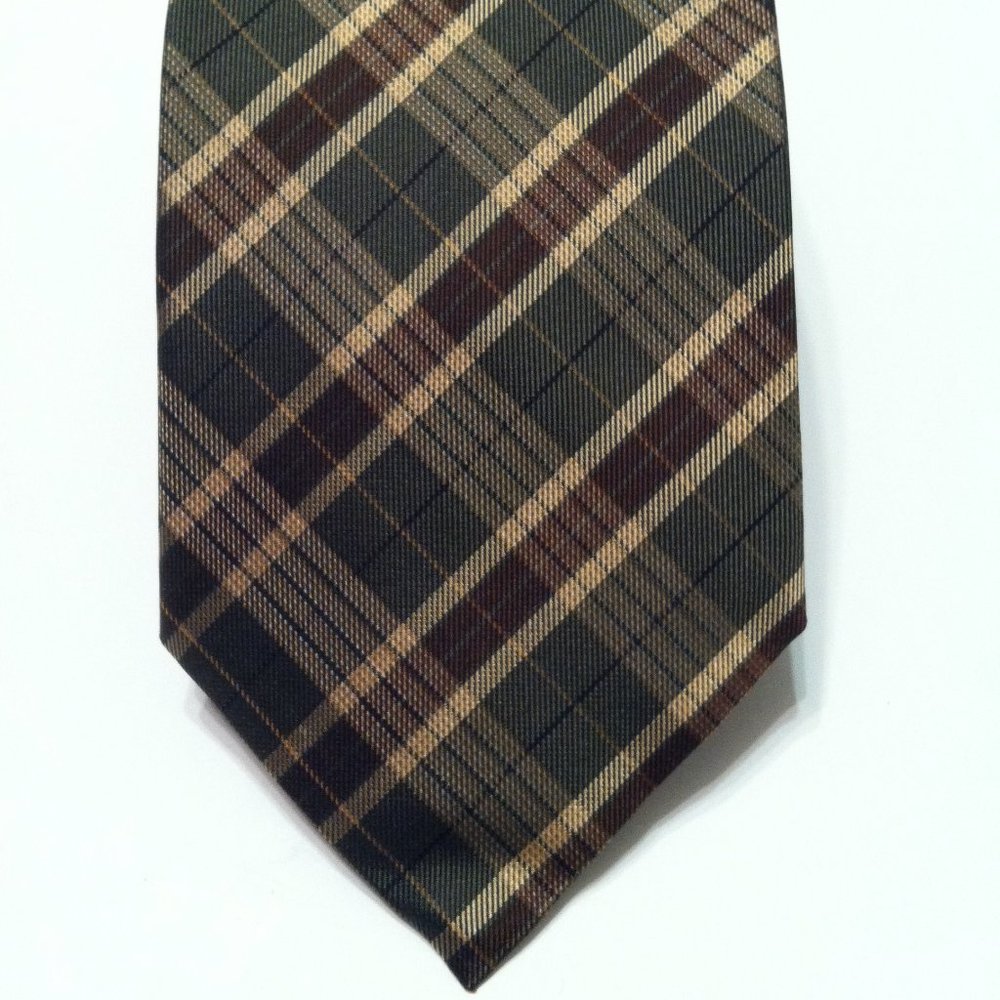 PAUL STUART MENS NEW MULTICOLOR SILK TIE  WIDTH: 3 1/2"  MADE IN ITALY